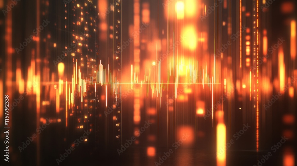 Obraz premium Financial Futures and Growth Visualized on Screen