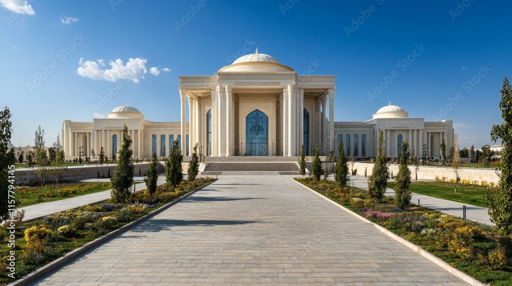 Obraz premium Majestic Architectural Masterpiece in a Lush Park Setting