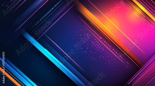 Abstract background with vibrant diagonal lines and dark hues.