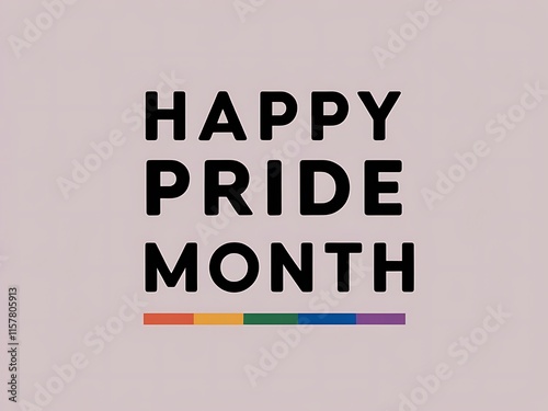 Happy Pride Month Celebration Graphic Design photo