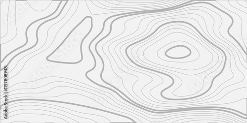 The black grey on white contours vector topography stylized height of the lines. The concept of a conditional geography scheme and the terrain path. Ultra wide. Map vector terrain Illustration.