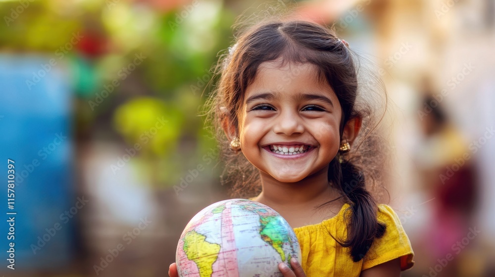 International Mirth Month Joyful celebration of international mirth month with a smiling child holding a globe