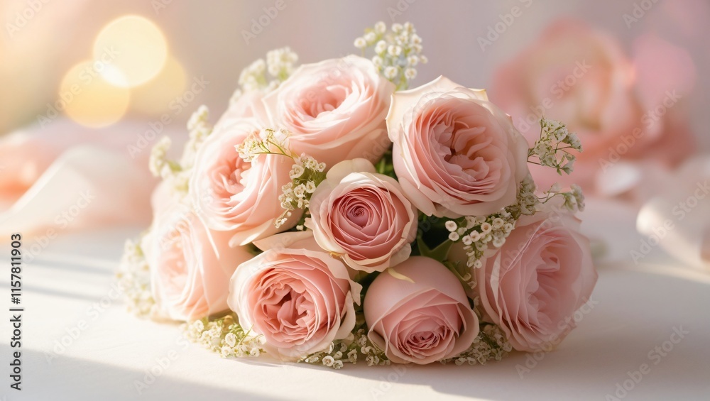 Obraz premium wedding bouquet of roses , AI Generated.
