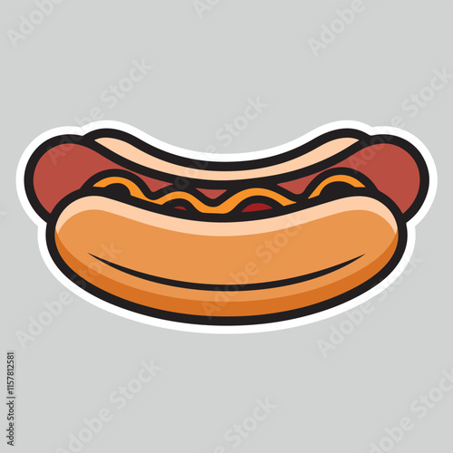 illustration of a fast food hamburger sticker for entrepreneurship