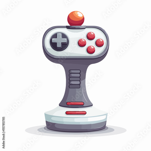 Vintage Video Game Joystick Controller | Gaming Console Illustration photo