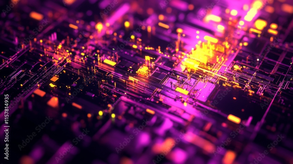 Abstract Digital Investment Background with Bold Colors