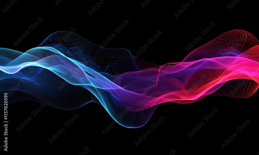 Abstract blue and pink wave particles flow. Abstract blue and pink wave particles flow.