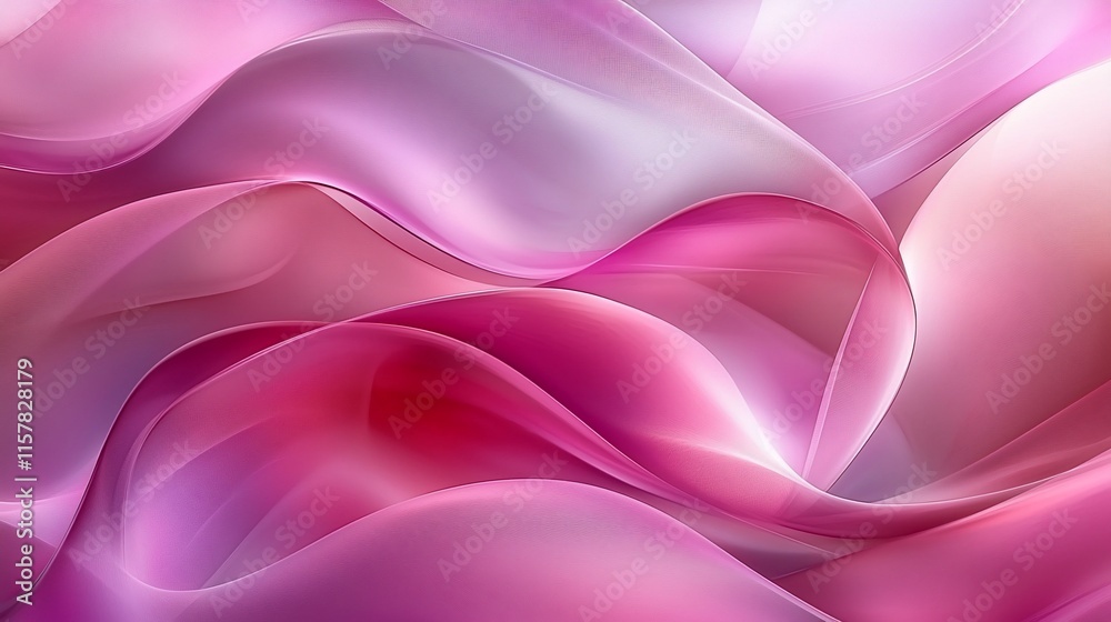 Obraz premium Abstract pink and purple flowing waves, smooth texture.