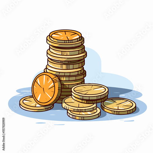 Finance and Banking Cartoon Vector Illustration for Saving Money Concept