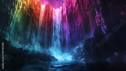 Wallpaper Mural Dynamic Waterfall in Twilight Torontodigital.ca