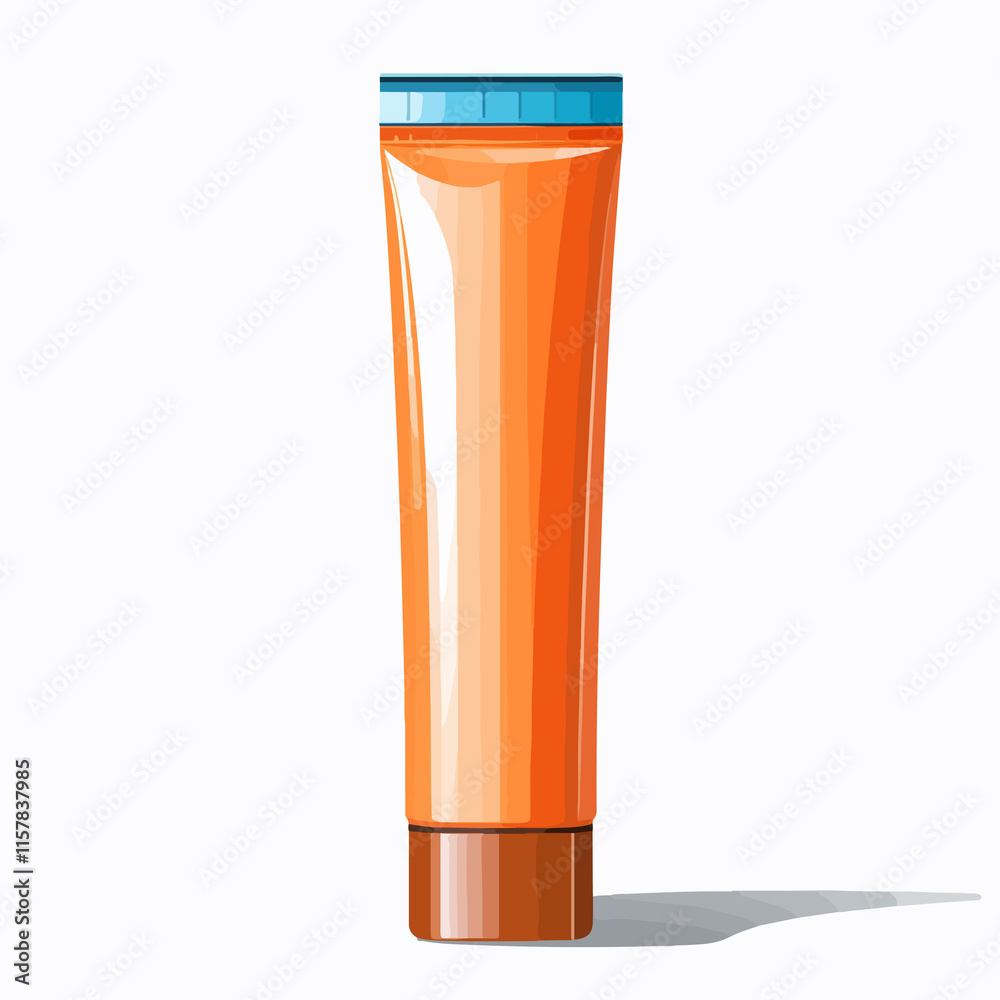 Sunscreen lotion tube icon for skincare products on white background Sunscreen lotion tube icon for skincare products on white background