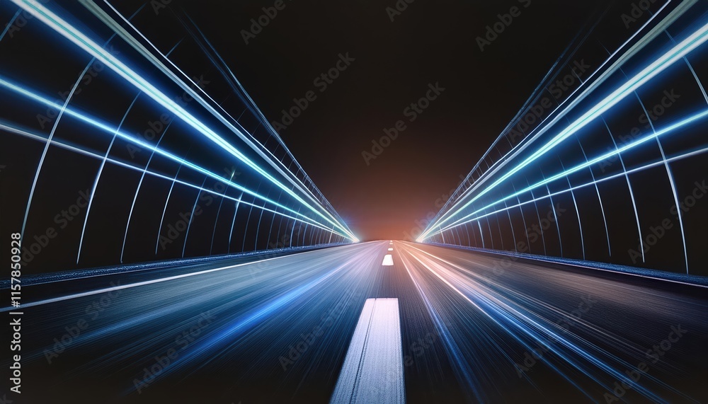 Speed Motion on a Neon Glowing Road at Night A Captivating Abstract Journey Through Vibrant Blue Lights and Dynamic Perspectives Speed Motion on a Neon Glowing Road at Night A Captivating Abstract Journey Through Vibrant Blue Lights and Dynamic Perspectives