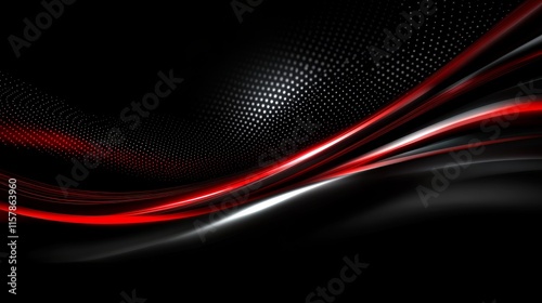 Abstract red and black wave background