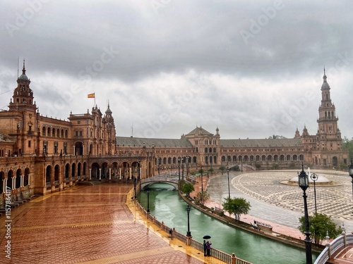 plaza de espana Travel photography of old town of Seville, Spain 