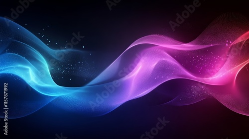 Abstract colorful flowing waves, vibrant energy background