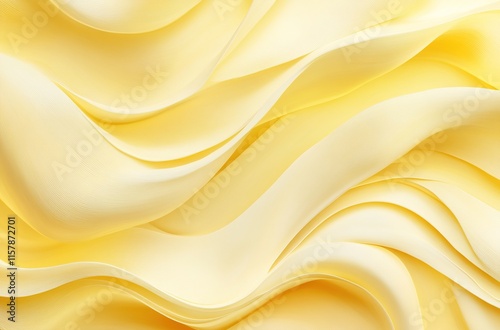 Yellow background with soft flowing waves in shades of yellow and white
