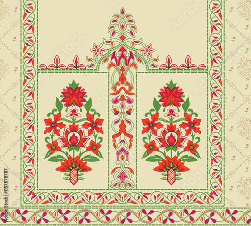 Highlight traditional Mughal, Japanese, or Ajrakh-inspired motifs reimagined for digital prints.