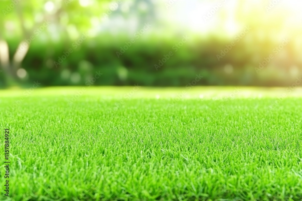 A zoomed-in look at tidily sliced strips of green lawn A zoomed-in look at tidily sliced strips of green lawn