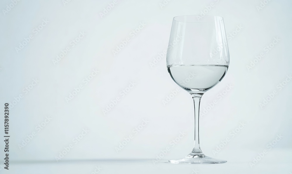 A drinking glass is filled with water, isolated on white A drinking glass is filled with water, isolated on white