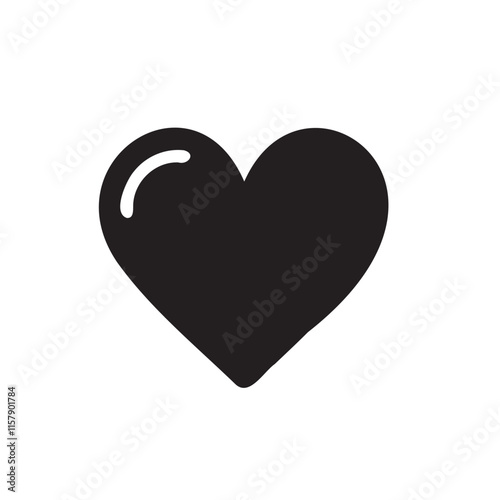 A simple and modern heart icon with clean lines, symbolizing love, care, and passion. Perfect for Valentine's designs, healthcare themes, and romantic projects in both digital and print media.