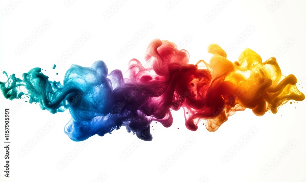 Fototapeta premium Abstract flow of liquid paints in mix