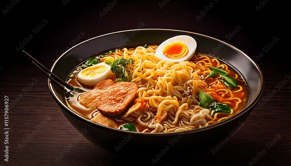 bowl of ramen on black background 2 bowl of ramen on black background 2