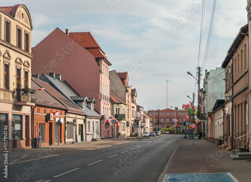 Summer cityscape of Wieleń, Wielkopolska, Poland