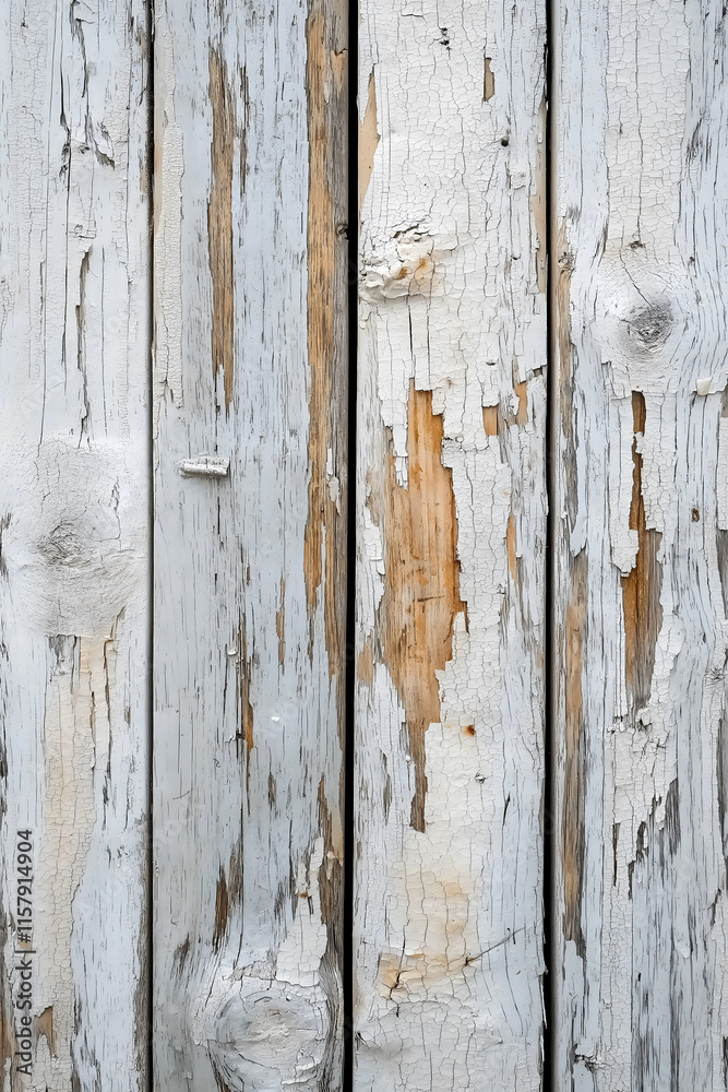 Weathered Wooden Planks with Peeling Paint Weathered Wooden Planks with Peeling Paint
