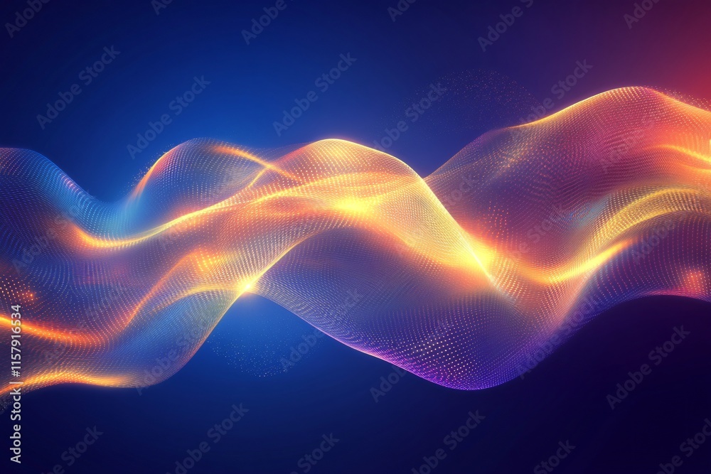 Obraz premium Abstract wave technology futuristic background 
