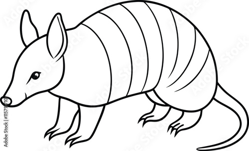 Armadillo silhouette, Texas armadillo silhouette, Tribal armadillo silhouette