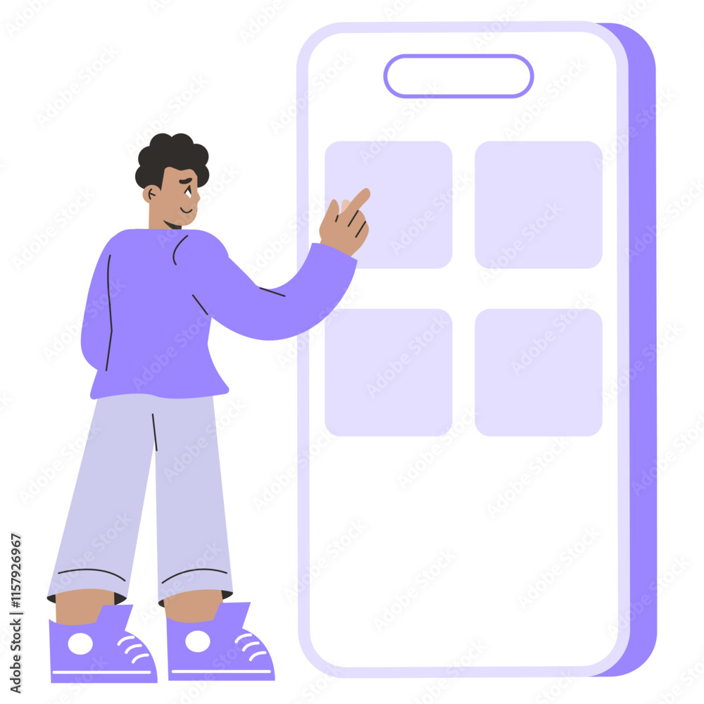 Fototapeta premium Businessman. Flat Vector Illustration