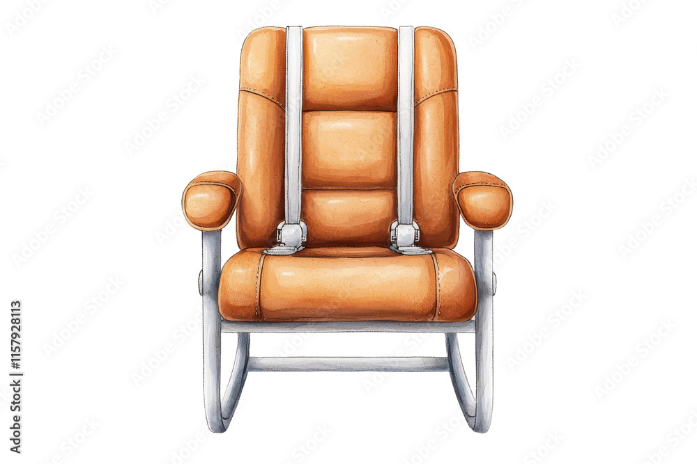 Fototapeta premium Stylish Leather Chair with Unique Straps Design