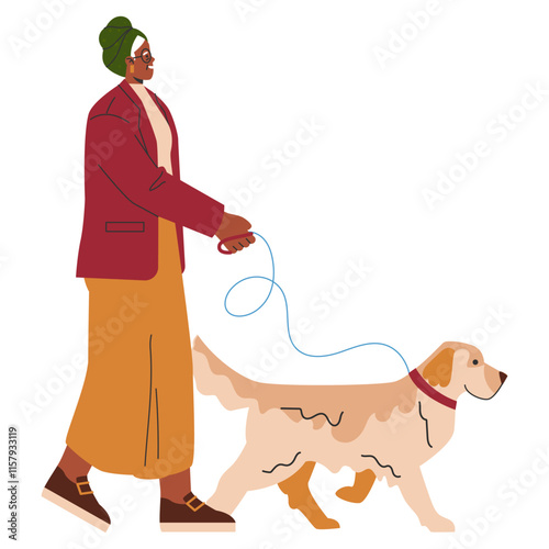 Businesswoman. Flat Vector Illustration