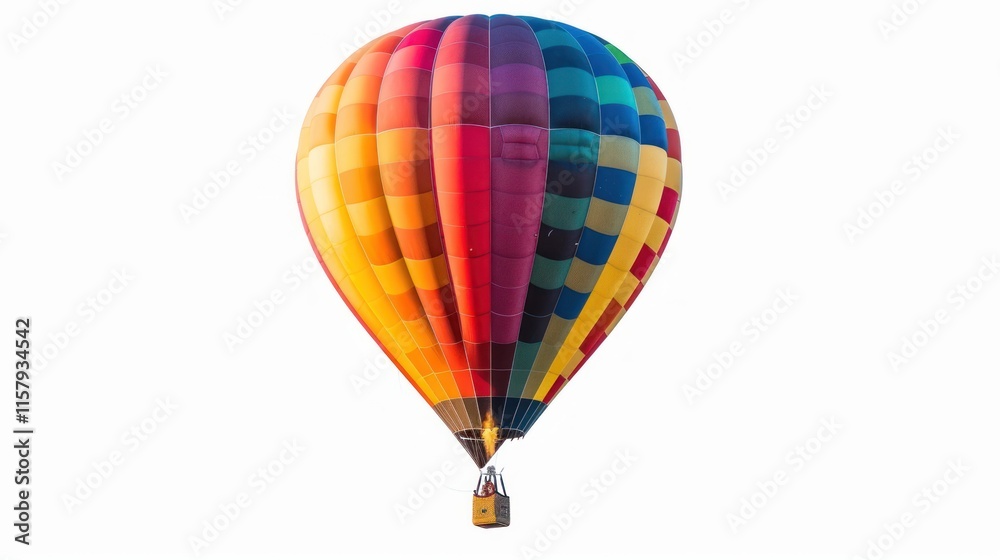 Fototapeta premium Colorful hot air balloon isolated on white background. (1)