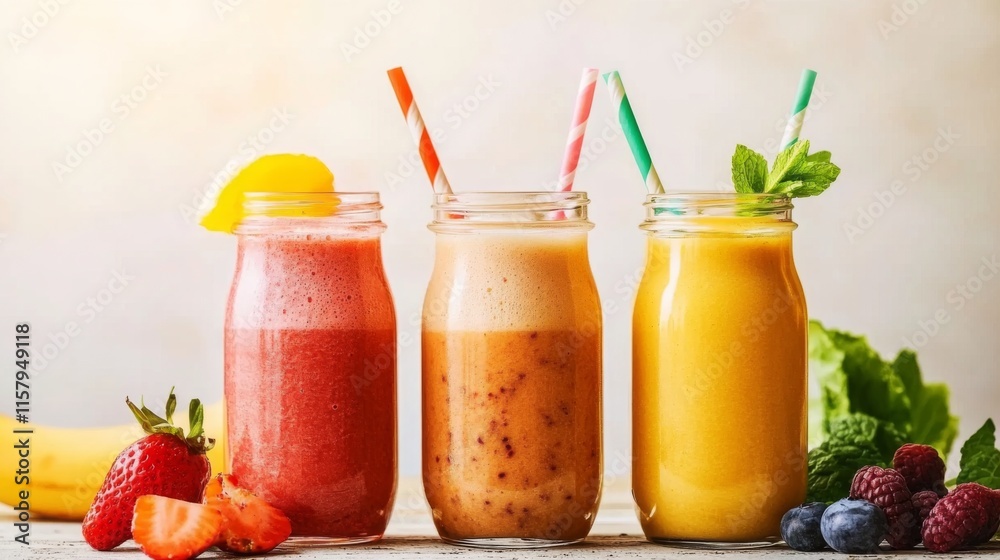 Fresh Beverages with Artistic Presentation and Natural Ingredients Fresh Beverages with Artistic Presentation and Natural Ingredients