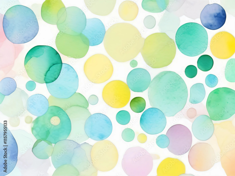 Pale watercolor polka dots