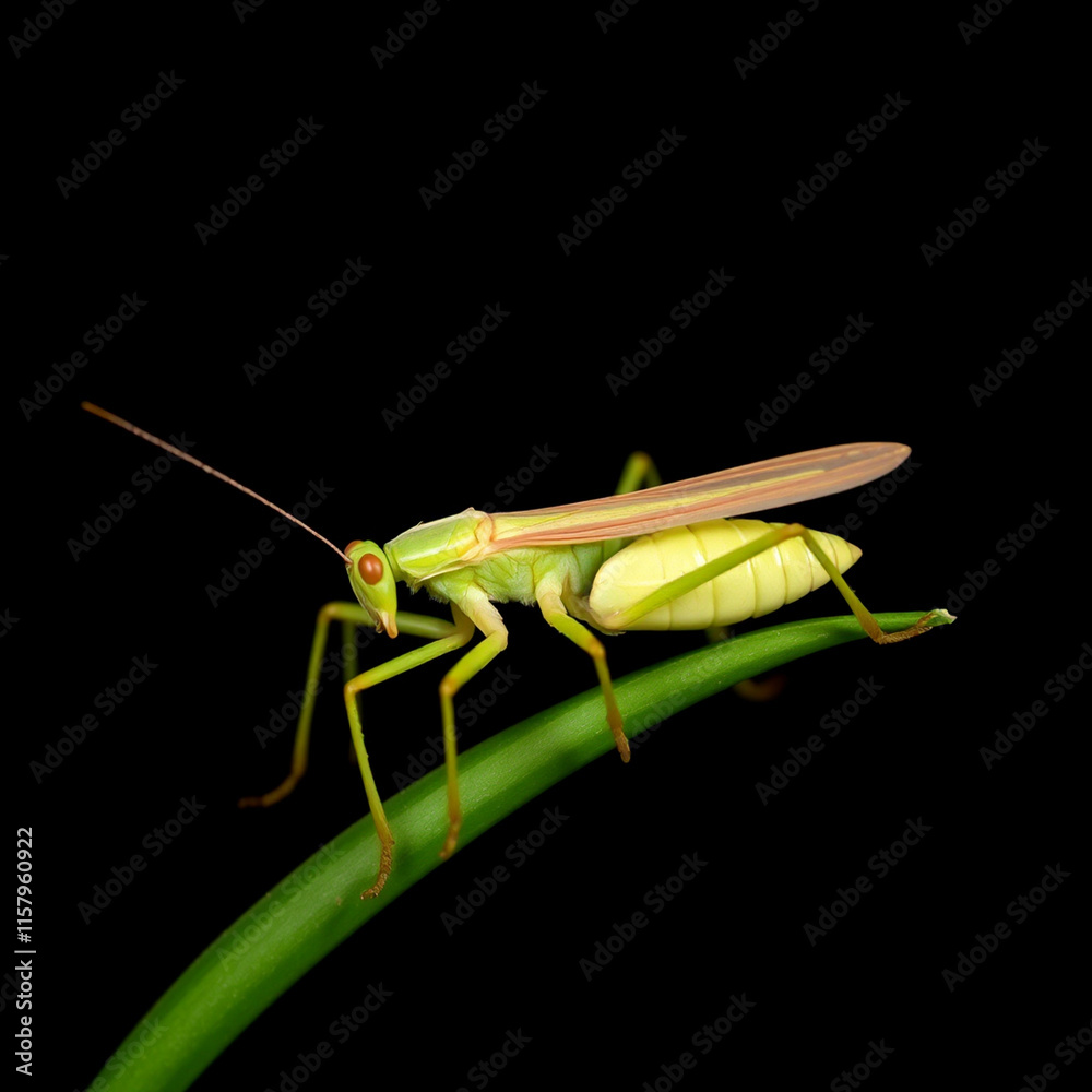 Grasshopper locust on a dark background - animal generation- Grasshopper locust on a dark background - animal generation-