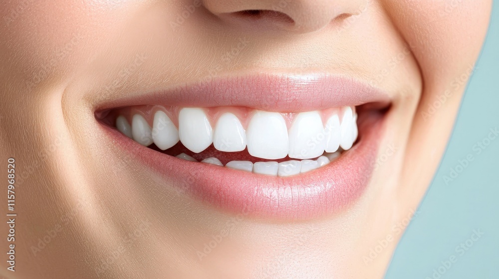 Obraz premium A happy patient showcasing a radiant smile after a successful dental implant