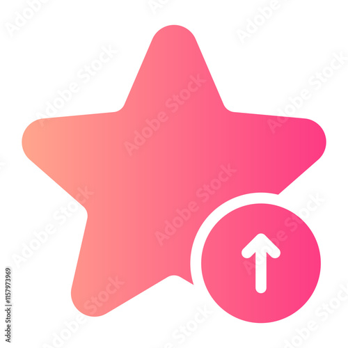 up arrow gradient icon photo