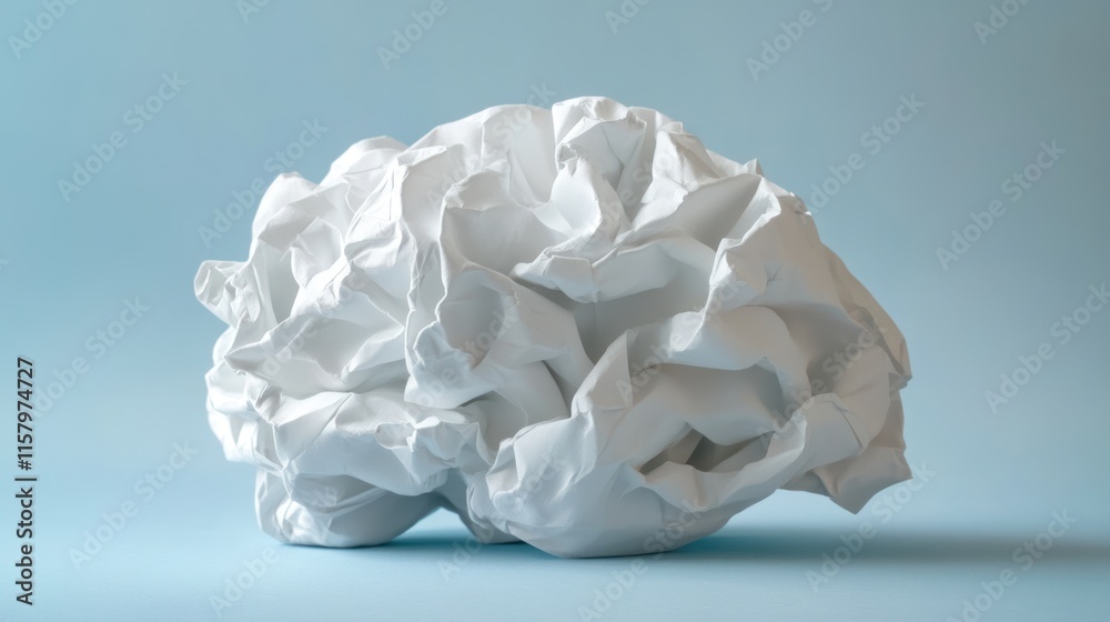 Abstract Crumpled Paper Ball: A Study in Texture and Form. generative ai