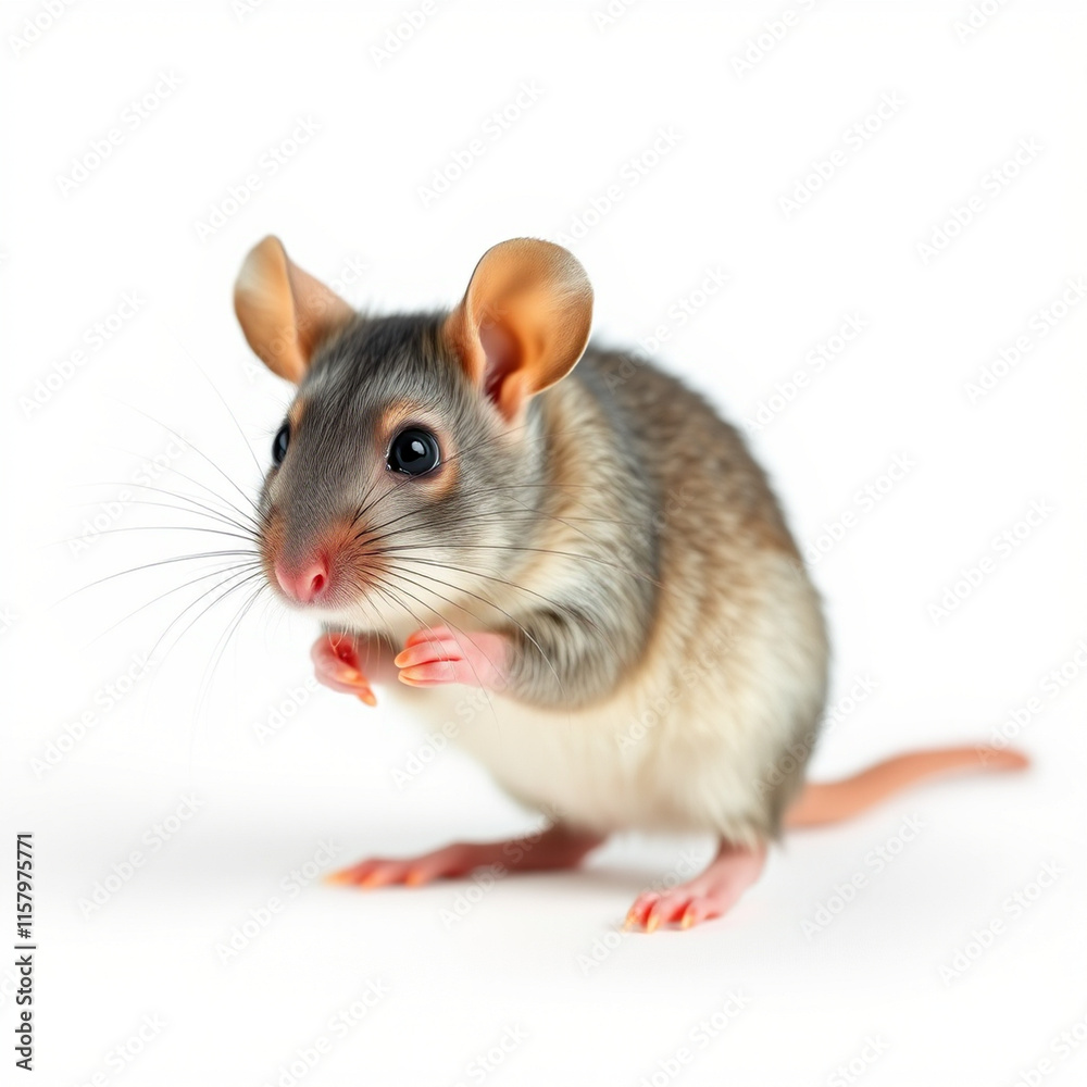 Rat isolated on white background - animal generation - Rat isolated on white background - animal generation -