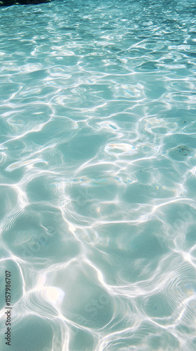 Aqua Serenity, Shimmering Water Surface,  Reflects Light Beautifully Underneath