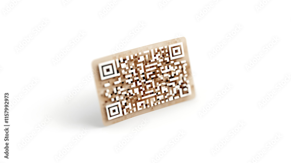 QR code linking to promotional offer, isolated on white background, invites engagement and interaction QR code linking to promotional offer, isolated on white background, invites engagement and interaction