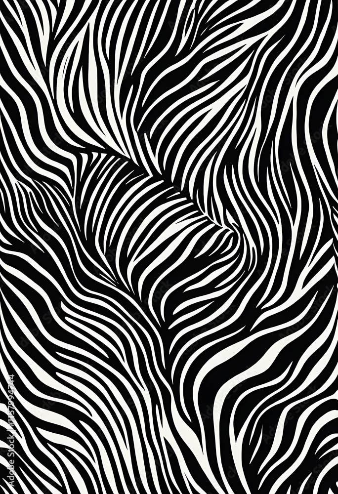 Abstract Black And White Zebra Stripe Pattern Design Abstract Black And White Zebra Stripe Pattern Design