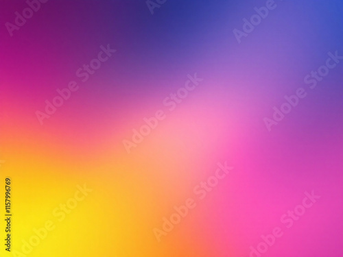 Vibrant purple to yellow gradient background.
