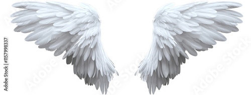 white angle wings transparent background