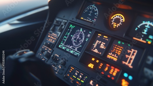 Obraz na płótnie Interactive AI Interfaces for Automated Flight Management w salonie