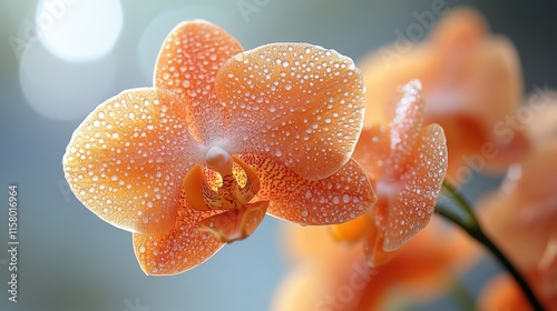 i close up photo of a orchid isolated on a white backgroun