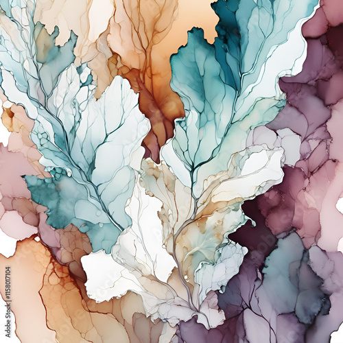 watercolor background with flowers