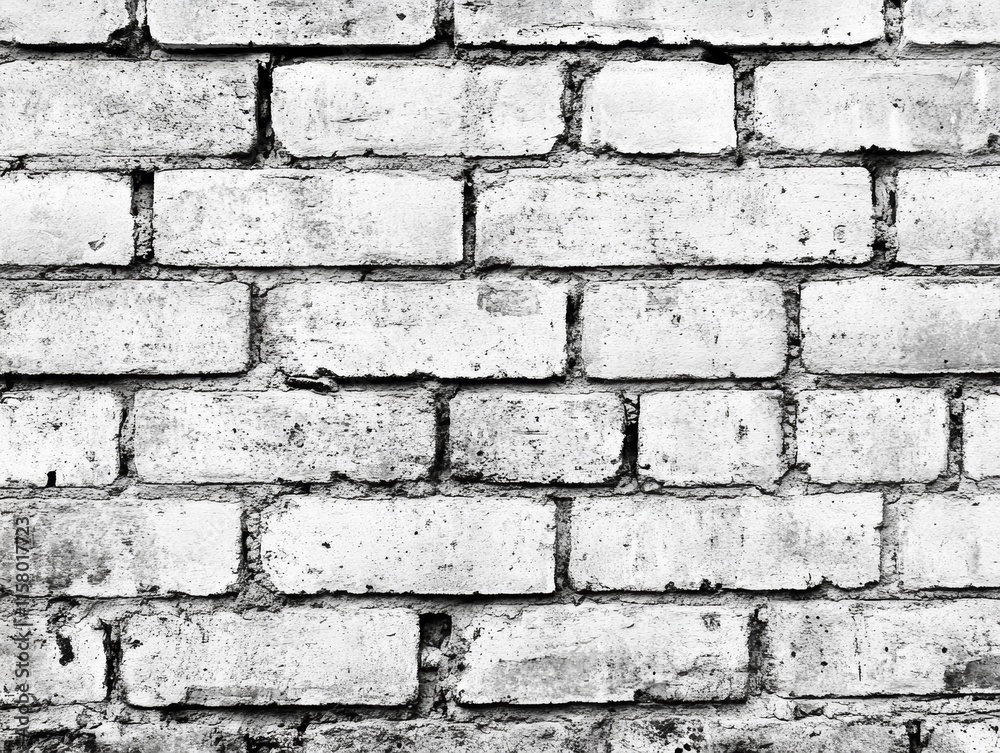 White Painted Brick Wall with Rough Texture. - ai White Painted Brick Wall with Rough Texture. - ai